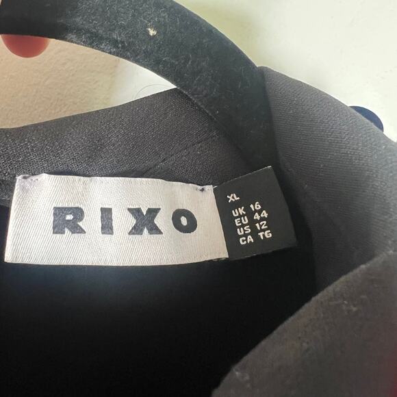 Rixo Black Metallic Confetti Candice Mini Dress Size XL/US 12 - Picture 5 of 11